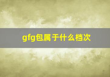 gfg包属于什么档次