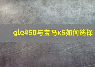 gle450与宝马x5如何选择