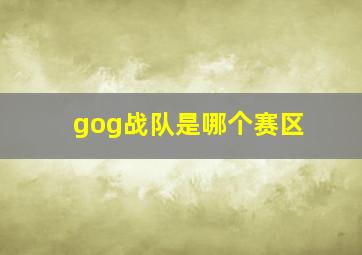 gog战队是哪个赛区