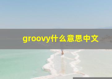 groovy什么意思中文