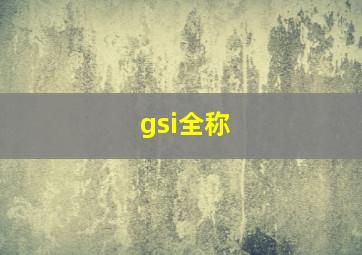 gsi全称