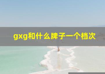 gxg和什么牌子一个档次