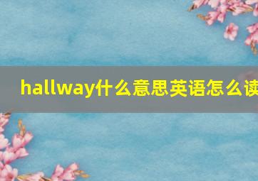 hallway什么意思英语怎么读