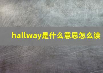 hallway是什么意思怎么读