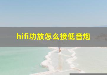 hifi功放怎么接低音炮