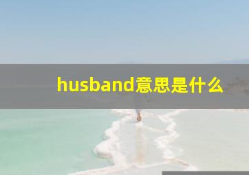 husband意思是什么