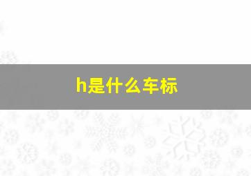 h是什么车标