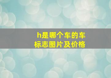 h是哪个车的车标志图片及价格