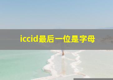 iccid最后一位是字母