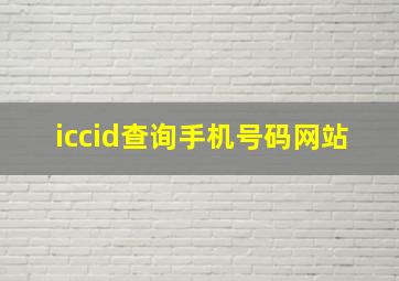 iccid查询手机号码网站