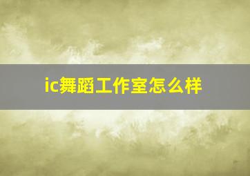 ic舞蹈工作室怎么样