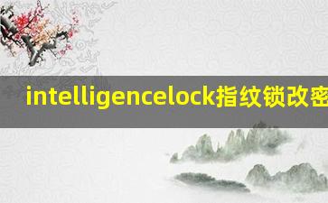 intelligencelock指纹锁改密码