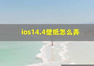 ios14.4壁纸怎么弄