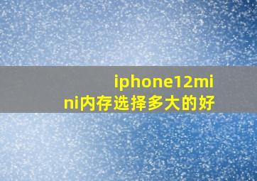 iphone12mini内存选择多大的好