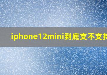 iphone12mini到底支不支持5g