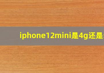 iphone12mini是4g还是5g