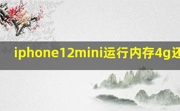 iphone12mini运行内存4g还是6g