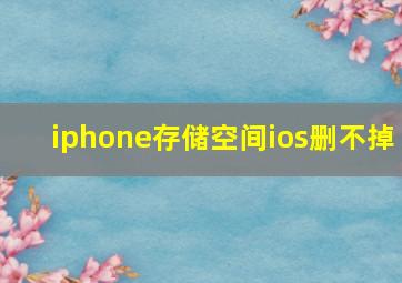 iphone存储空间ios删不掉