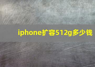 iphone扩容512g多少钱