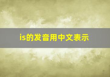 is的发音用中文表示