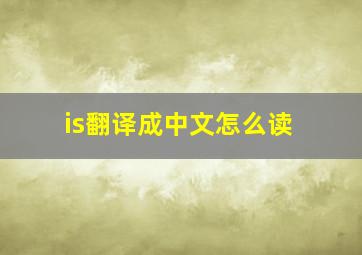 is翻译成中文怎么读