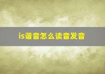 is谐音怎么读音发音