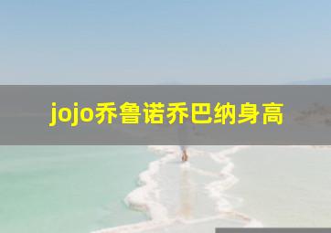 jojo乔鲁诺乔巴纳身高