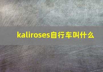 kaliroses自行车叫什么