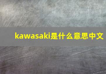 kawasaki是什么意思中文