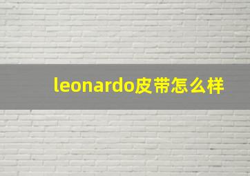 leonardo皮带怎么样