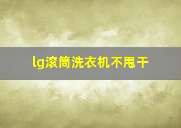 lg滚筒洗衣机不甩干