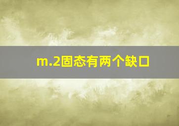 m.2固态有两个缺口