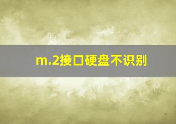 m.2接口硬盘不识别