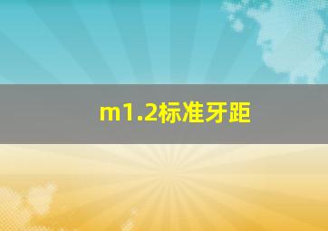 m1.2标准牙距