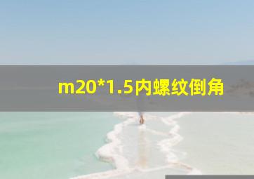 m20*1.5内螺纹倒角