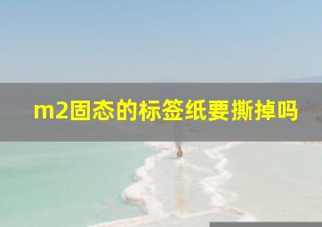 m2固态的标签纸要撕掉吗