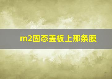 m2固态盖板上那条膜