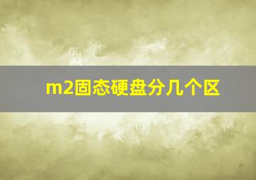 m2固态硬盘分几个区