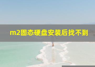 m2固态硬盘安装后找不到