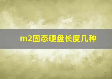 m2固态硬盘长度几种