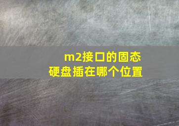 m2接口的固态硬盘插在哪个位置