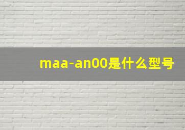 maa-an00是什么型号