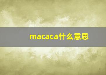 macaca什么意思