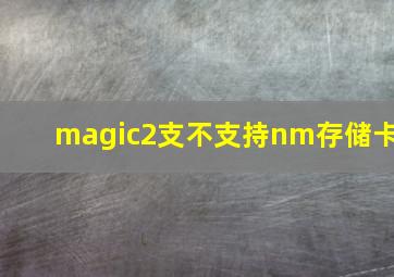 magic2支不支持nm存储卡