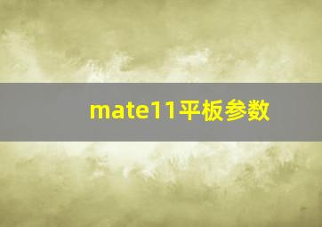 mate11平板参数