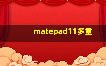 matepad11多重