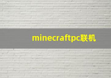 minecraftpc联机