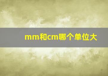 mm和cm哪个单位大