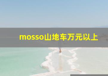 mosso山地车万元以上