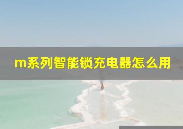 m系列智能锁充电器怎么用